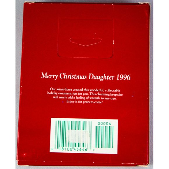 American Greetings 18K Gold Plated Merry Christmas Daughter Ornament 1996 - Picture 5 of 7